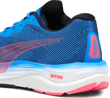 Кроссовки беговые Puma VELOCITY NITRO 2 сине-кораллово-черные 195337-17